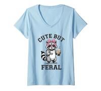 Mujer Bandera de Estados Unidos con diseño de Bulldog francés Leap for Freedom Camiseta Cuello V