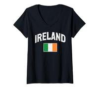 Mujer Bandera de Irlanda del Día de San Patricio para Hombres, Mujeres y niños Camiseta Cuello V