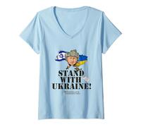 Mujer Bandera de Israel Selensky Stand with Ucrania Camiseta Cuello V