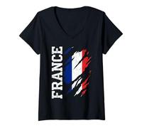 Mujer Bandera de la Marca de Garra Rasgada del Orgullo Camiseta Cuello V