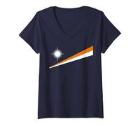 Mujer BANDERA DE LAS ISLAS MARSHALL MAJURO Camiseta Cuello V