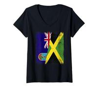 Mujer Bandera de Montserrat Jamaica Montserrat Jamaicana Camiseta Cuello V