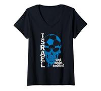 Mujer Bandera De Regalo De Israel Flagal Isrealand Jerusalén Tel Camiseta Cuello V