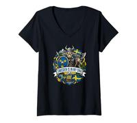 Mujer Bandera de Suecia Aficionados Suecos Viking Vacaciones Viajes al Aire Camiseta Cuello V