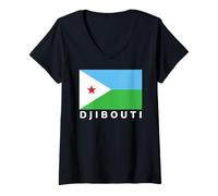 Mujer Bandera de Yibuti patriótica para Hombres, Mujeres y niños, África Camiseta Cuello V