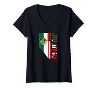 Mujer Bandera Mexicana De Jiu-Jitsu Y Jiu-Jitsu BJJ Camiseta Cuello V