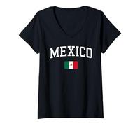 Mujer Bandera Mexicana para Hombres, Mujeres, niños, México Camiseta Cuello V