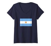Mujer Bandera Nacional Argentina Regalos Argentinos Ropa Argentina Camiseta Cuello V