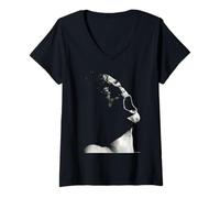 Mujer Bandera Negra Henry Rollins My War Tour 1984 Martin O'Neill Camiseta Cuello V