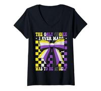 Mujer Bandera no binaria La única opción Que Hice fue ser yo Mismo Camiseta Cuello V