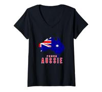 Mujer Bandera patriótica de Australia para Hombres, Mujeres y niños, Orgulloso Australiano Camiseta Cuello V