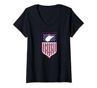 Mujer Bandera patriótica de WV Baseball Mountain State West Virginia Estados Unidos Camiseta Cuello V