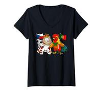 Mujer Bandera República Checa Portugal Raíces Checas Portuguesa Camiseta Cuello V