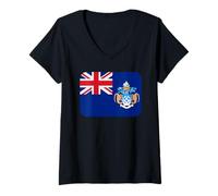 Mujer Bandera Tristan Da Cunha Camiseta Cuello V