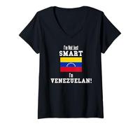 Mujer Bandera Venezolana Venezolana No Solo Soy Inteligente Venezuela Camiseta Cuello V