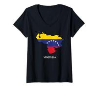Mujer Bandera Venezuela Camiseta Cuello V