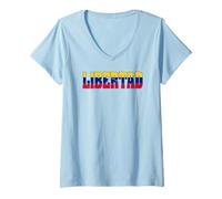 Mujer Bandera Venezuela Libertad Camiseta Cuello V