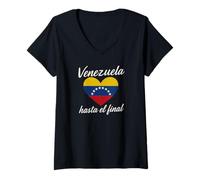 Mujer Bandera Venezuela Libre hasta el Final María Corina Machado Camiseta Cuello V