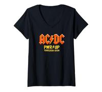 Mujer Banderas AC/DC PWR UP World Tour 2024-2026 Camiseta Cuello V
