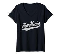 Mujer BANDERSEY Deportes DE BÉISBOL Deportes Estado DE Nuevo MÉXICO Camiseta Cuello V