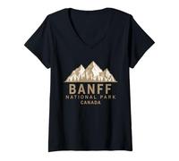 Mujer Banff National Park Canada Camiseta Cuello V