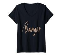 Mujer Bangor Gales Diseño Elegante Vintage Camiseta Cuello V