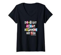 Mujer Barato Dopamina Detox Motivación Rescate Nota Cotización Camiseta Cuello V