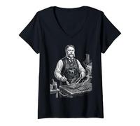 Mujer Barbacoa Chester A Arthur Camiseta Cuello V