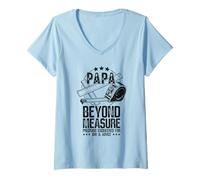 Mujer Barbacoa Divertida para Marido de Papa Beyond Measure Camiseta Cuello V