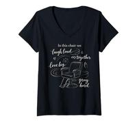 Mujer Barber Chair Life Funny Hairstylist Barber Shop Humor Camiseta Cuello V