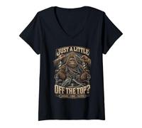 Mujer Barberos Barberos Just A Little Off The Top? Camiseta Cuello V