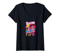 Mujer Barbie - Barbie & Teresa Patinaje - Palmeras Camiseta Cuello V