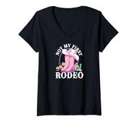 Mujer Barbie-Not es mi Primer diseño de Vaquera Western de Rodeo Camiseta Cuello V