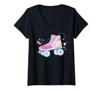 Mujer Barbie Roller Skate - Lugares para ser, Amigos para Conocer Camiseta Cuello V