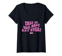 Mujer Barbie The Movie - Este es el mejor día de la historia! Camiseta Cuello V