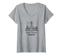 Mujer Barcelona Recibe al Santo Padre Junio 2026 Fe Paz Esperanza Camiseta Cuello V