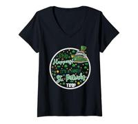Mujer ¡Barco! Es un Crucero Saintt Patrick Trip Matching Family Crew Camiseta Cuello V