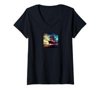 Mujer Barco Fantasma Camiseta Cuello V