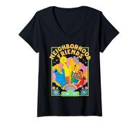 Mujer Barrio Sésamo Amigos Amigos BFF Buenos Tiempos Clásico Camiseta Cuello V