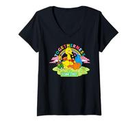 Mujer Barrio Sésamo Amigos Equipo Al Aire Libre Banda Buenos Tiempos Camiseta Cuello V