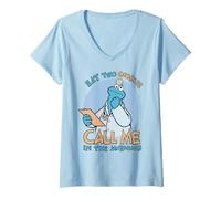 Mujer Barrio Sésamo Galleta Monstruo Doctor Pose LOL De Dibujos Anim Camiseta Cuello V