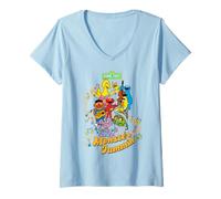 Mujer Barrio Sésamo Monster Music Jammin Mejores Amigos Clásico BFF Camiseta Cuello V