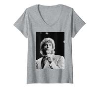 Mujer Barry Manilow 2AM Paradise Cafe Era en Vivo 1984 Camiseta Cuello V