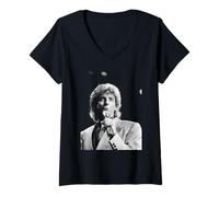 Mujer Barry Manilow en Vivo a Las 2 de la mañana, Paradise Cafe Era 1984 Camiseta Cuello V