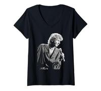 Mujer Barry Manilow Live Paradise Tour 1984 Camiseta Cuello V