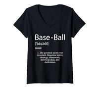Mujer Baseball Definition Best Baseball Player Team Sports Costume Camiseta Cuello V