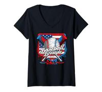 Mujer Baseball Lifestyle Ice Cream Drip Home Plate Niños Camiseta Cuello V
