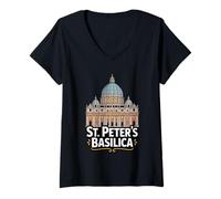 Mujer Basílica de San Pedro Camiseta Cuello V