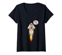 Mujer Basketball IN Space - Gravity Check We Have Lift Off Camiseta Cuello V