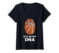 Mujer Basketball is in My DNA - (Camiseta Deportiva) Camiseta Cuello V